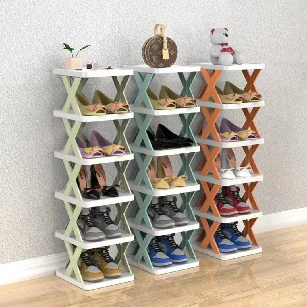 X-shapped shoe rack